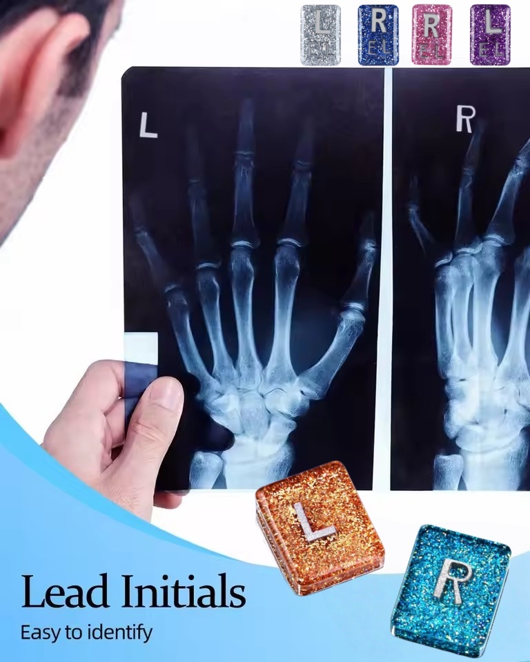 Resin Art Alphabet - X-Ray Markers Glitter Resin L R